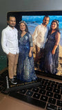 3D Miniature Couple Dolls Blue